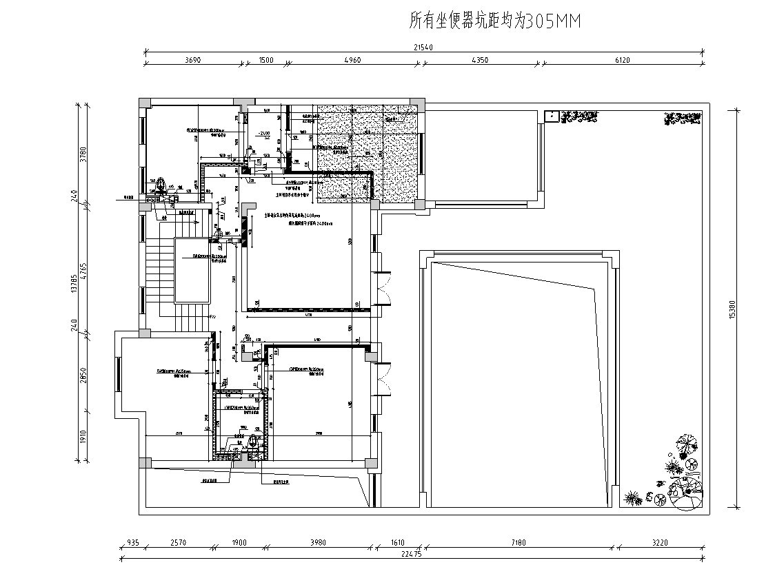 [浙江]杭州现代轻奢四居室别墅设计施工图cad施工图下载【ID:166982120】