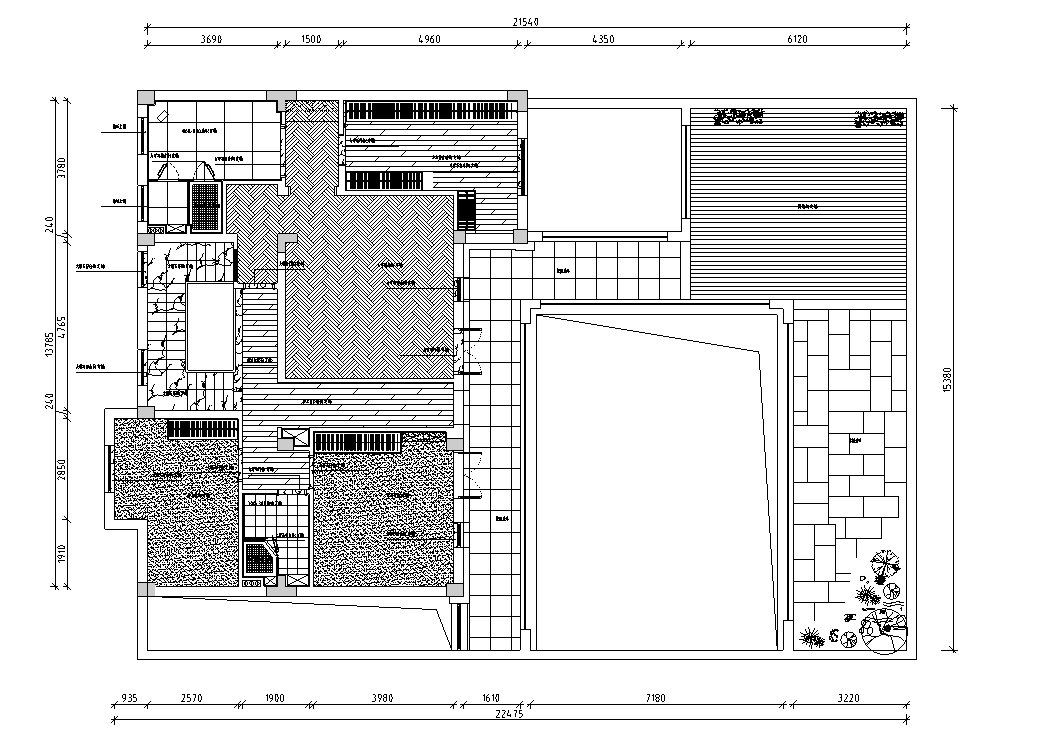 [浙江]杭州现代轻奢四居室别墅设计施工图cad施工图下载【ID:166982120】