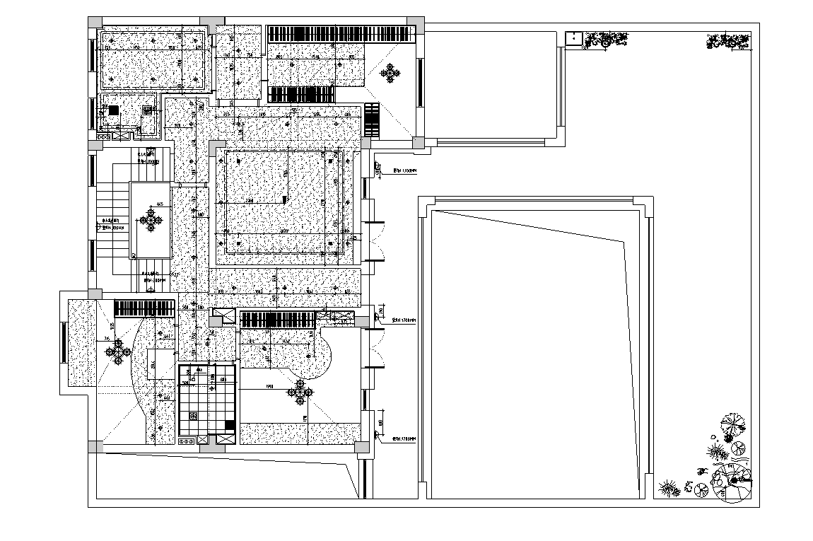 [浙江]杭州现代轻奢四居室别墅设计施工图cad施工图下载【ID:166982120】