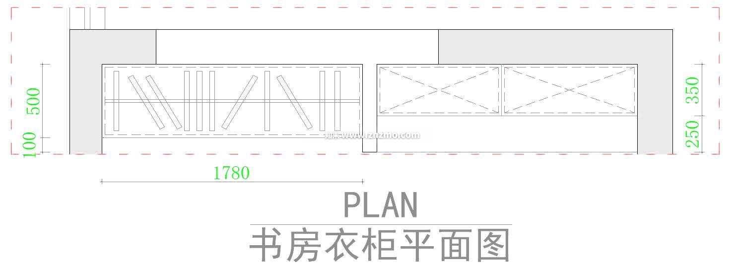 衣柜cad施工图下载【ID:181289131】