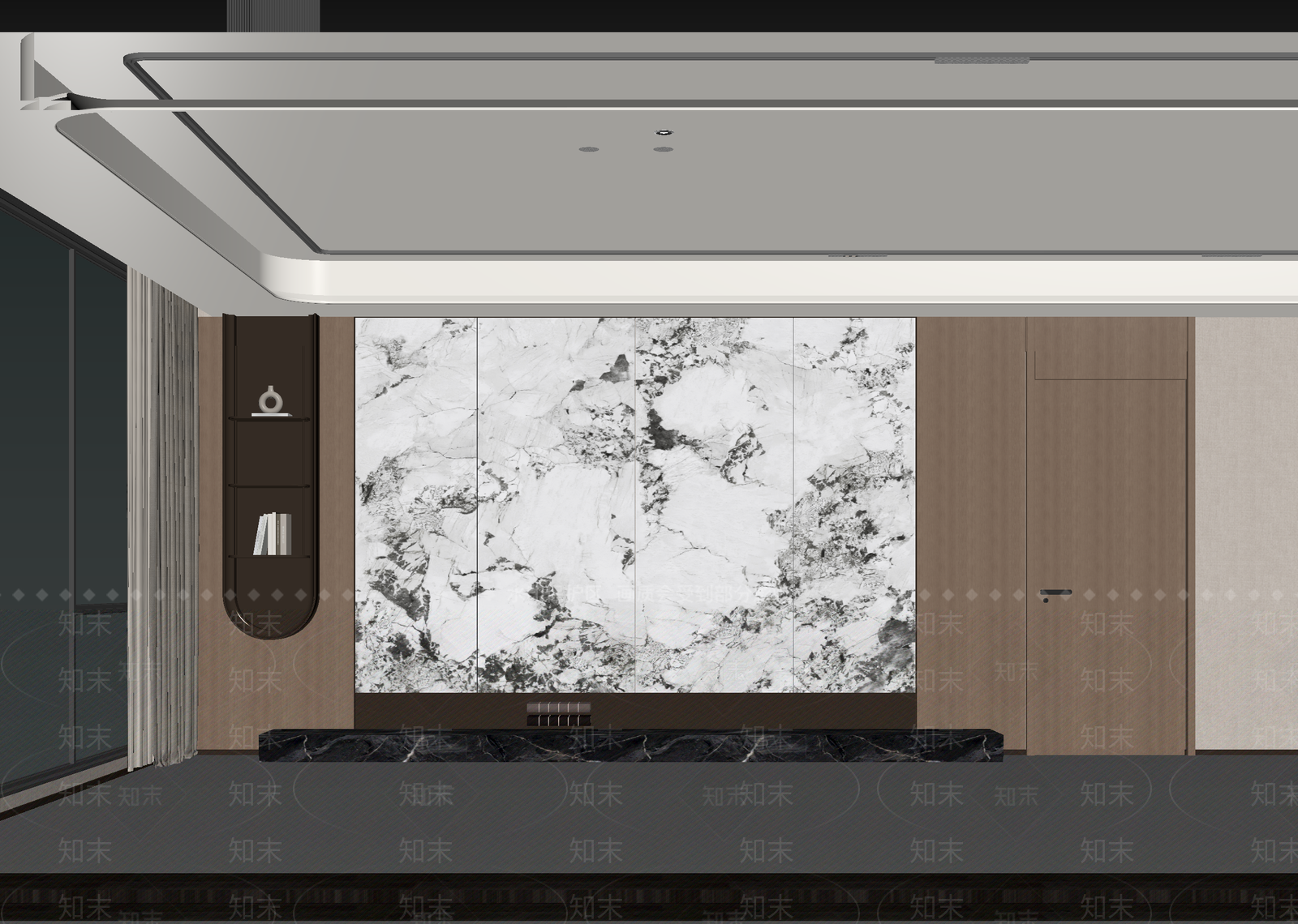 现代榻榻米卧室3D模型下载【ID:1215138187】