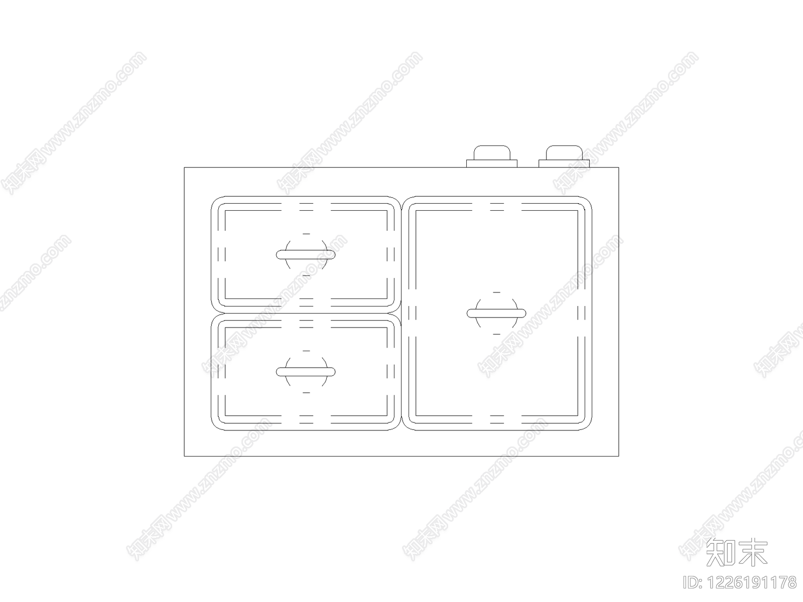 厨房厨具图块图块灶具图块灶具立面图块cad施工图下载【ID:1226191178】