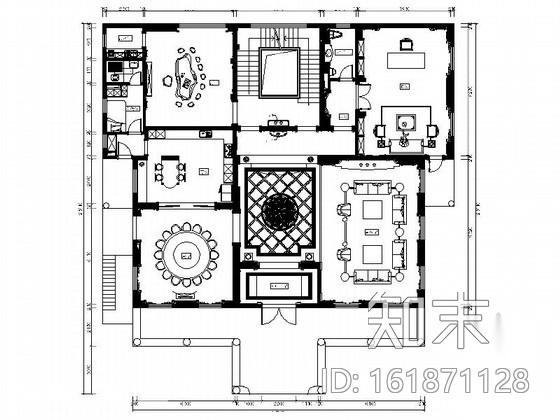 [福州]超奢华欧式独栋豪宅室内装修CAD施工图（含效果...施工图下载【ID:161871128】