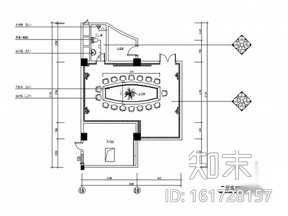 知名酒店客房区会议室装饰施工图施工图下载【ID:161728157】