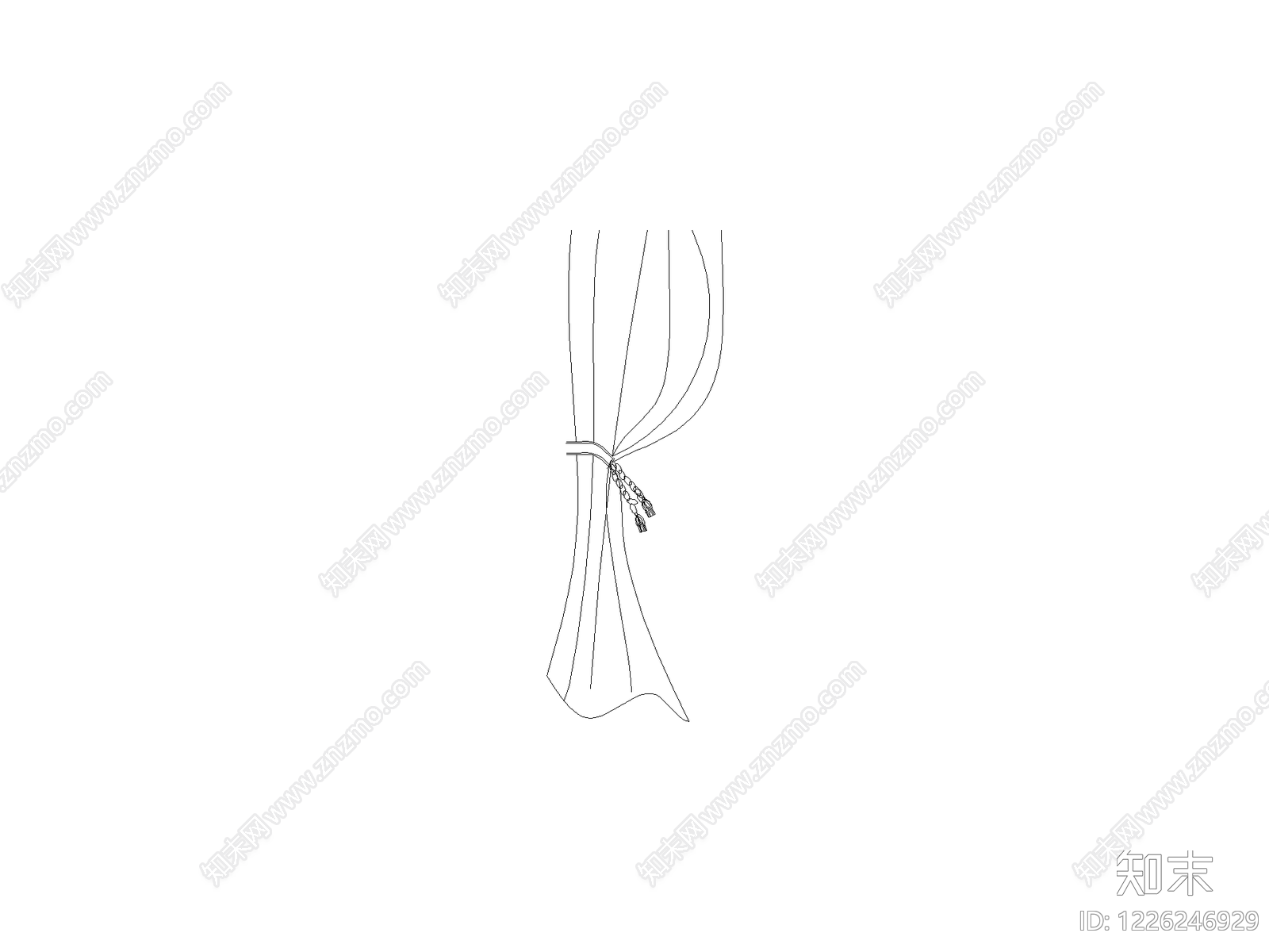 窗帘cad施工图下载【ID:1226246929】