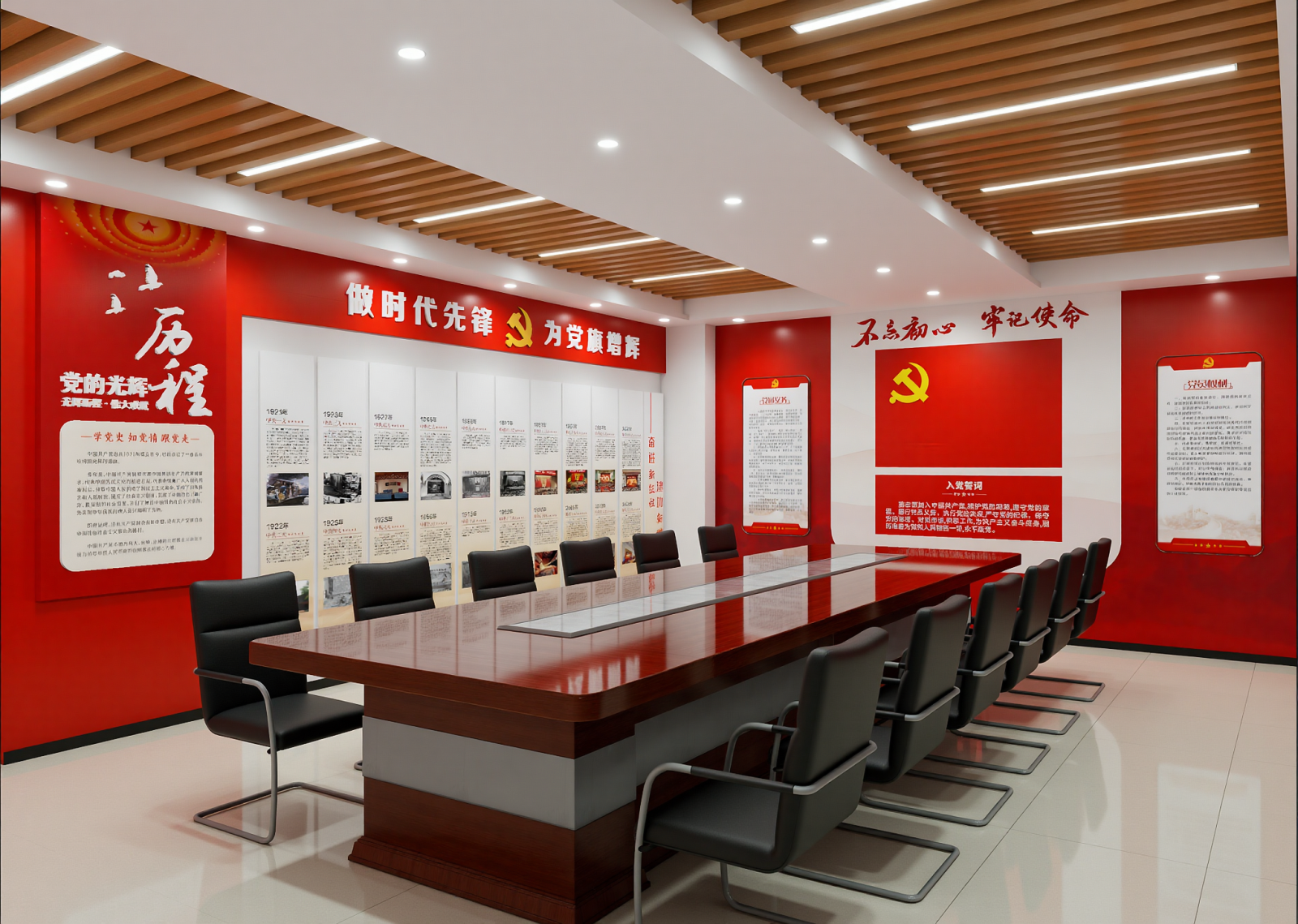 现代党建展厅3D模型下载【ID:1215019614】