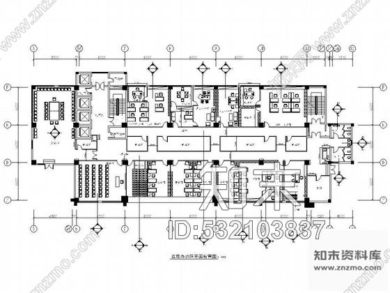 施工图江苏某大酒店办公层装修图cad施工图下载【ID:532103837】
