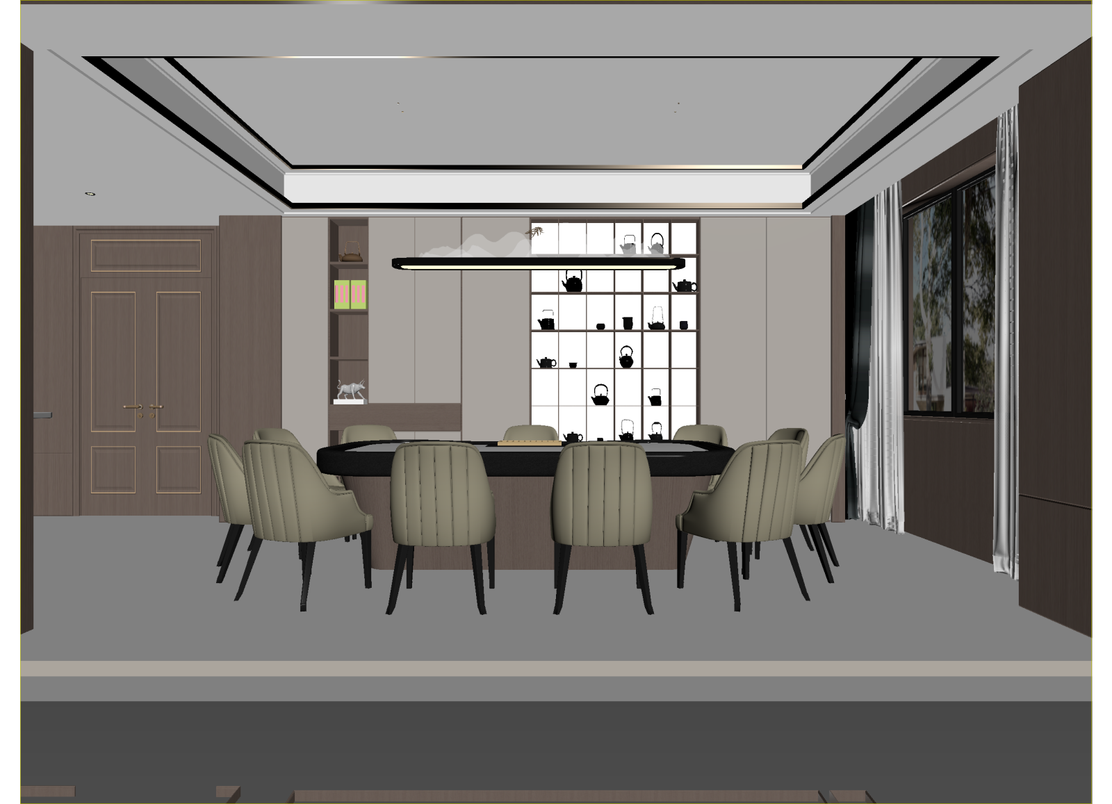 新中式茶馆3D模型下载【ID:1214335456】