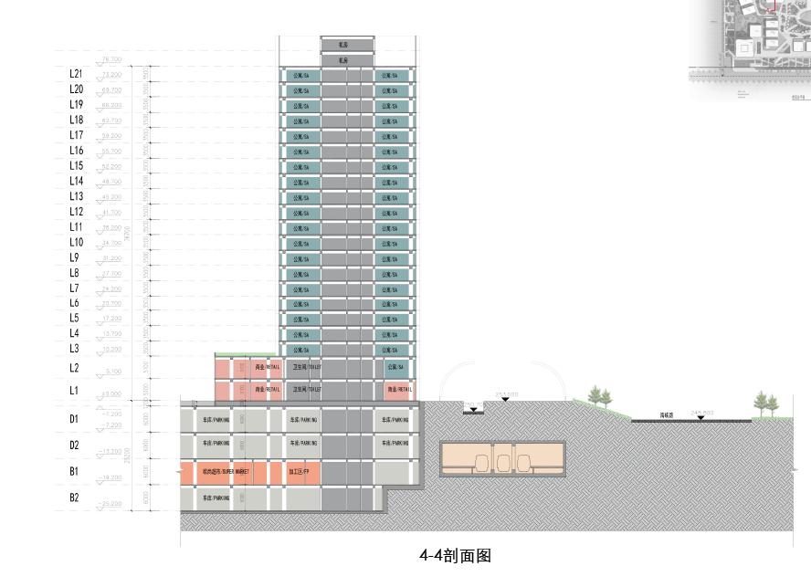 [重庆]高层现代风格玻璃立面城市综合体建筑设计方案文本cad施工图下载【ID:166073109】