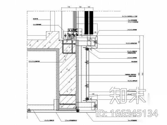 24层框架核心筒结构综合楼幕墙施工图（玻璃cad施工图下载【ID:166345134】