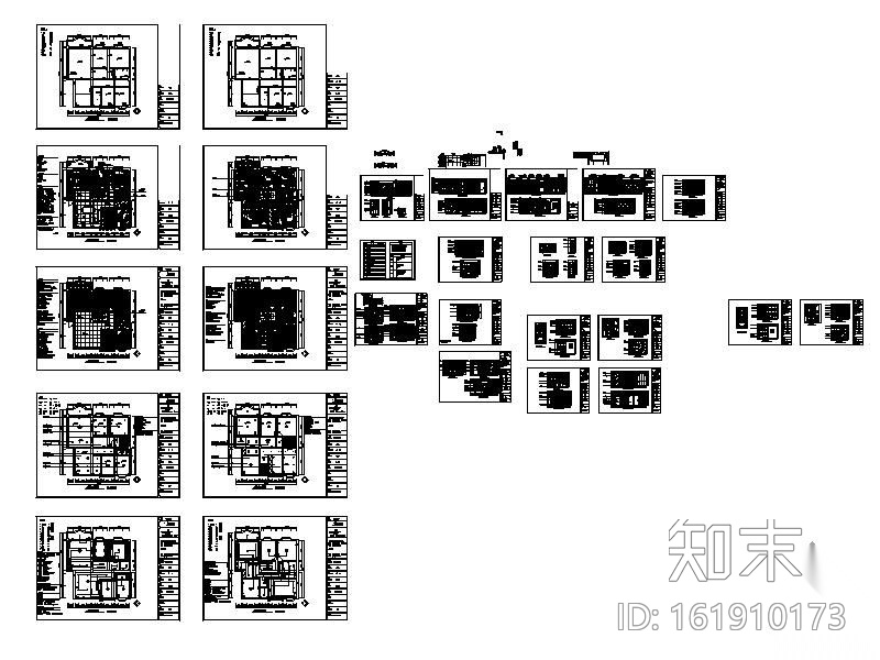 中式风格别墅装修图(含效果)cad施工图下载【ID:161910173】