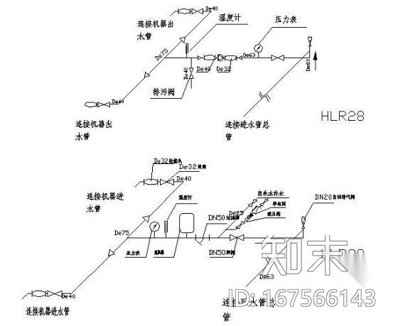 某别墅空调主机安装图cad施工图下载【ID:167566143】