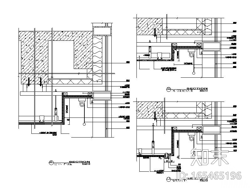 石膏板吊顶cad施工图下载【ID:165465196】