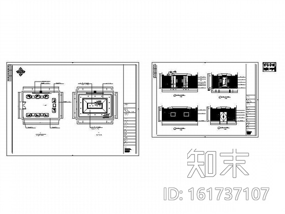 小型接待室装修图cad施工图下载【ID:161737107】