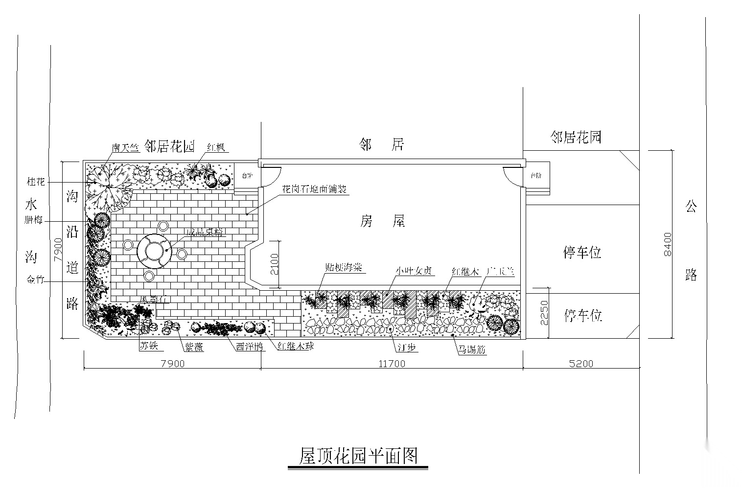 36套屋顶花园景观CAD平面图（各类型的屋顶花园）1-10施工图下载【ID:160715126】