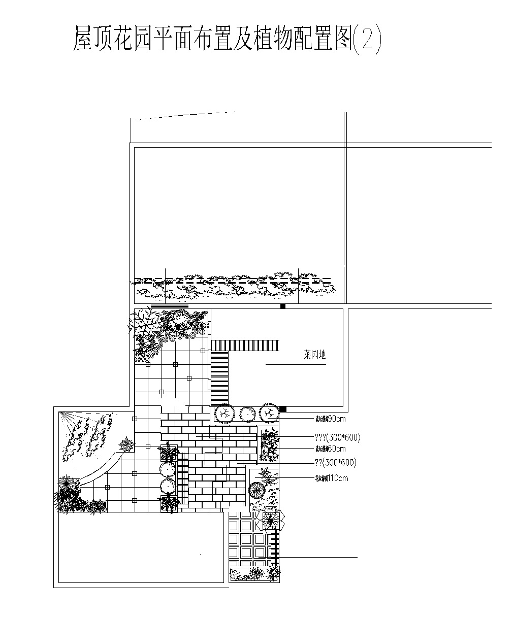 36套屋顶花园景观CAD平面图（各类型的屋顶花园）1-10施工图下载【ID:160715126】