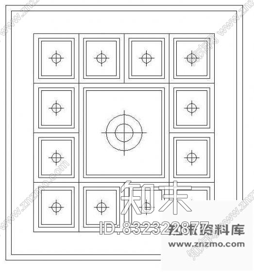 西式天花cad施工图下载【ID:832322877】