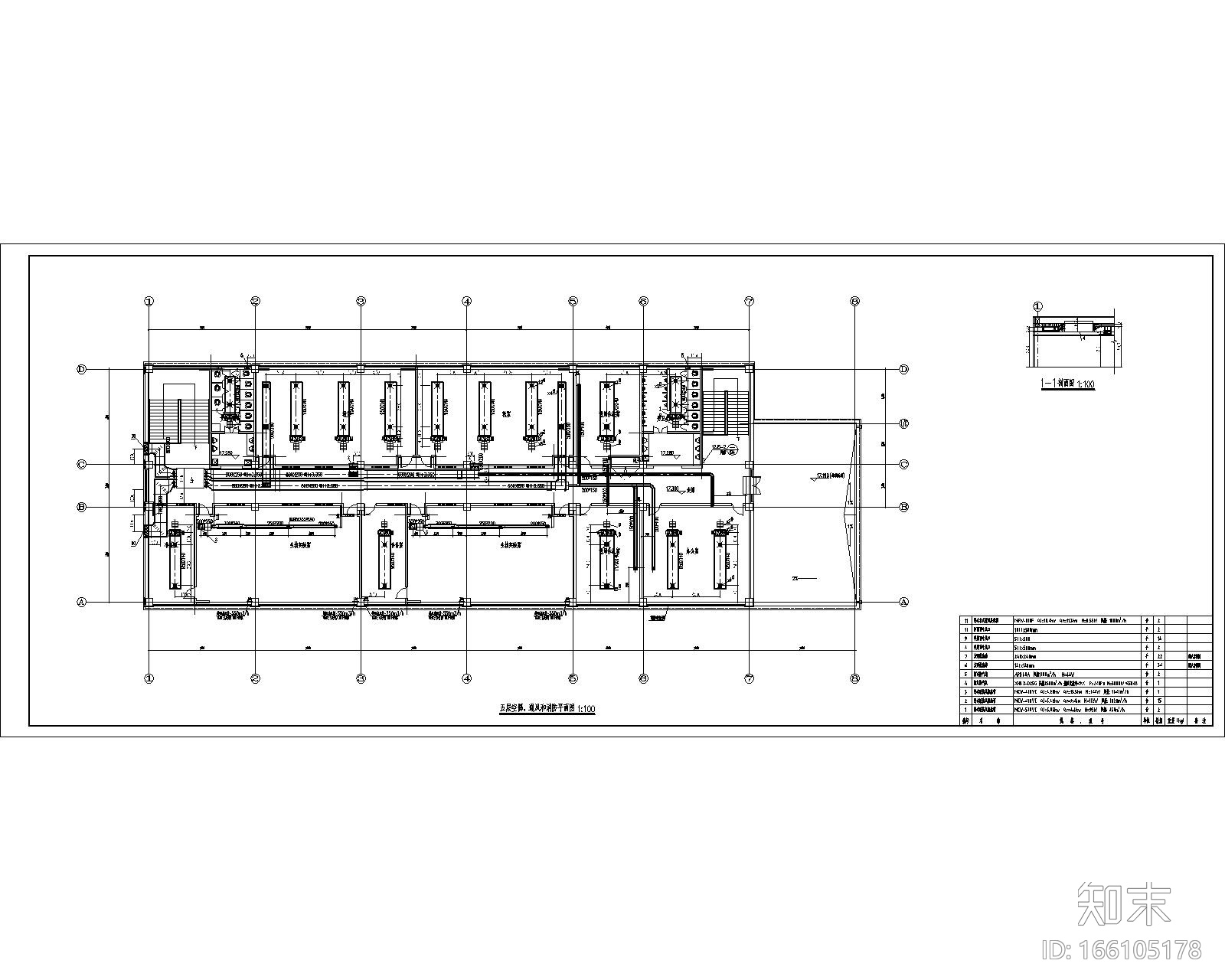 山西初中教学楼空调、通风和消防cad施工图下载【ID:166105178】