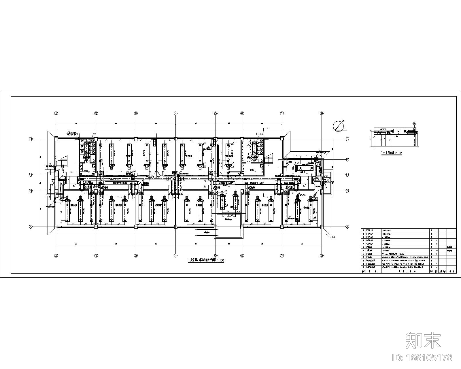山西初中教学楼空调、通风和消防cad施工图下载【ID:166105178】