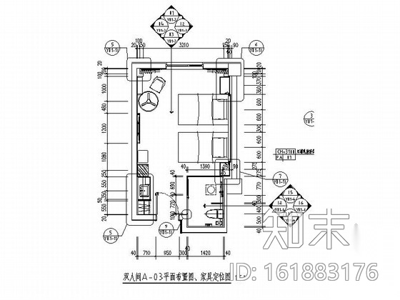 [湖南]休闲时尚酒店客房室内施工图（含效果图）cad施工图下载【ID:161883176】