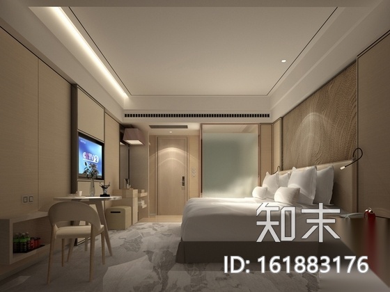 [湖南]休闲时尚酒店客房室内施工图（含效果图）cad施工图下载【ID:161883176】