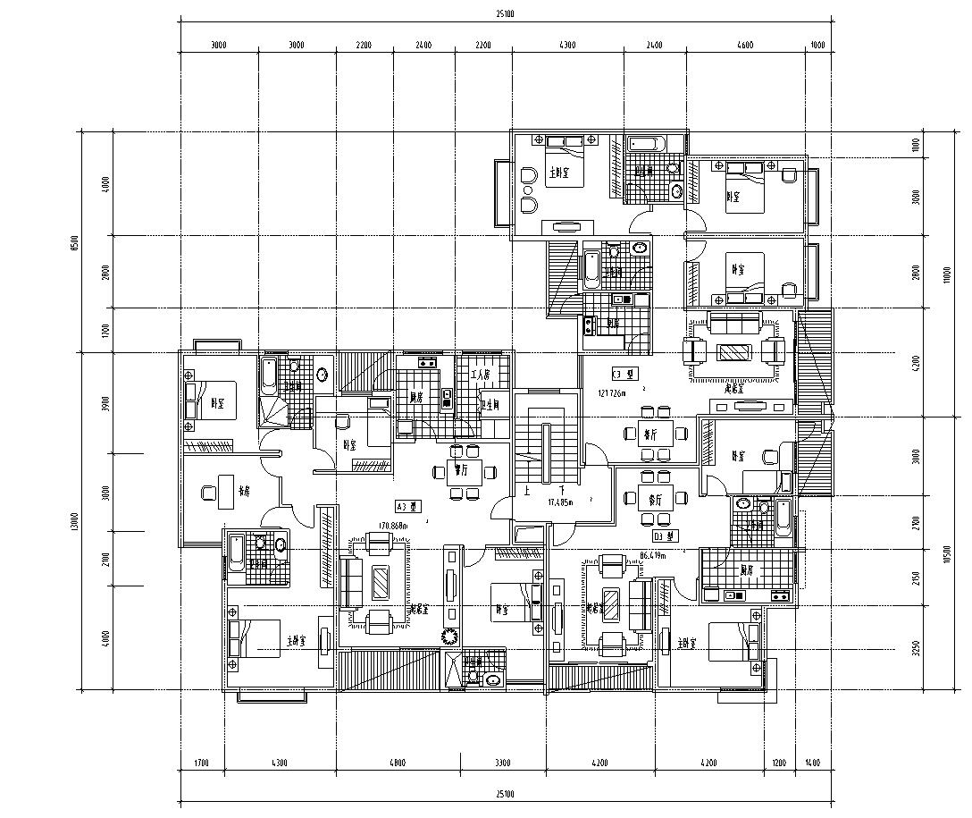 [广东]中信东泰小区全套建筑施工图cad施工图下载【ID:166728125】