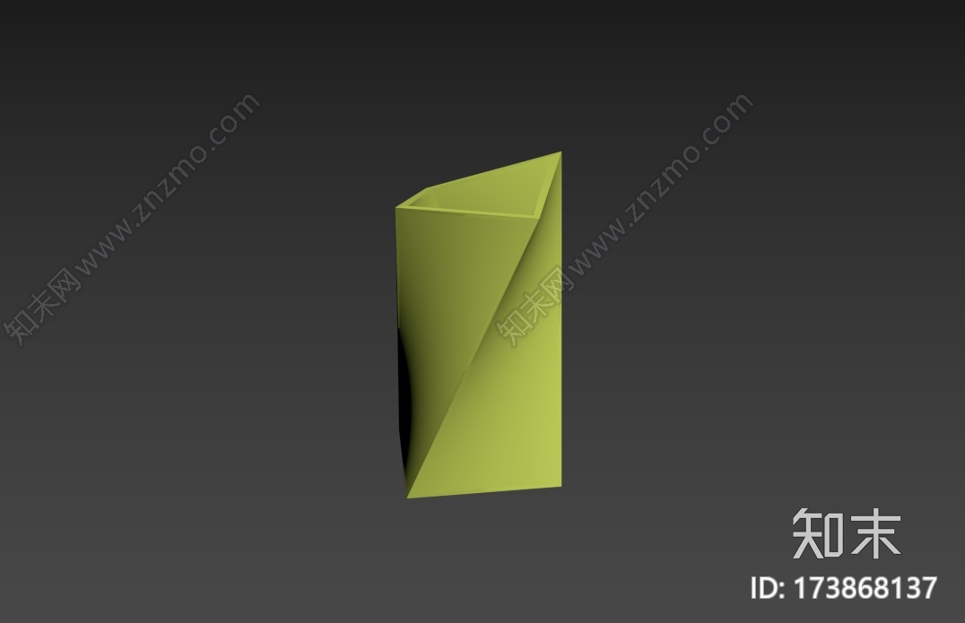 蓝色扭曲花瓶3d打印模型下载【ID:173868137】