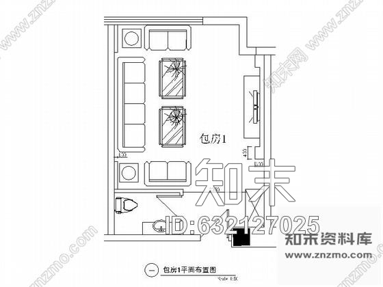 施工图某欧式娱乐会所包房1装修图cad施工图下载【ID:632127025】