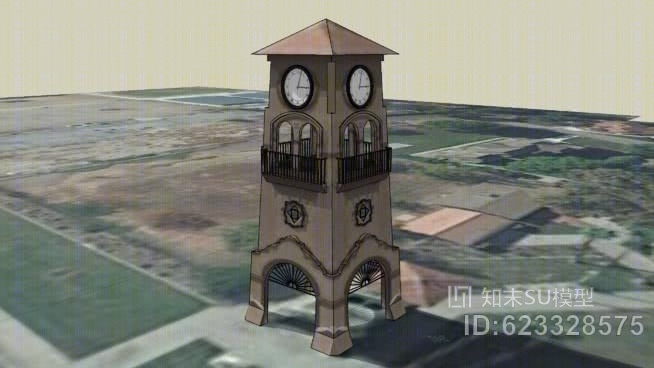 比尔纪念钟塔SU模型下载【ID:623328575】
