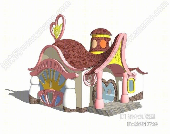 儿童童话城堡SU模型下载【ID:333817739】