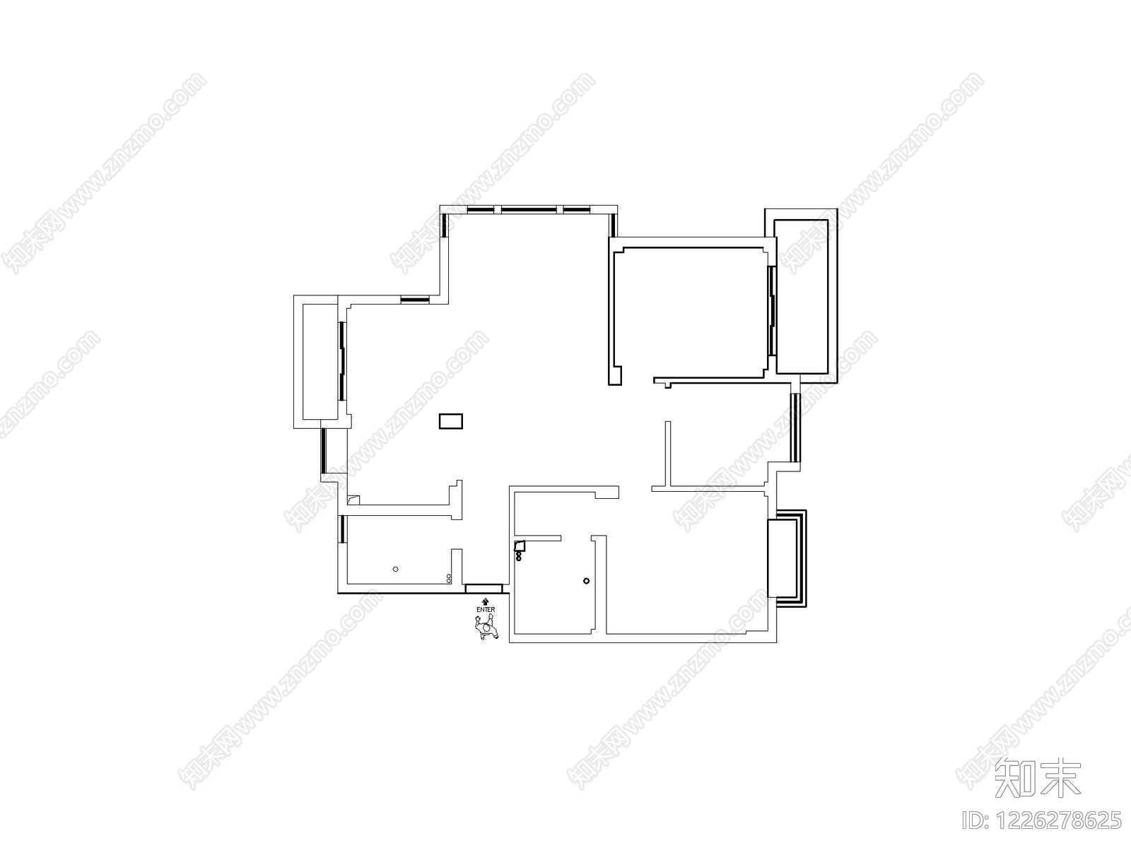 桌子cad施工图下载【ID:1226278625】