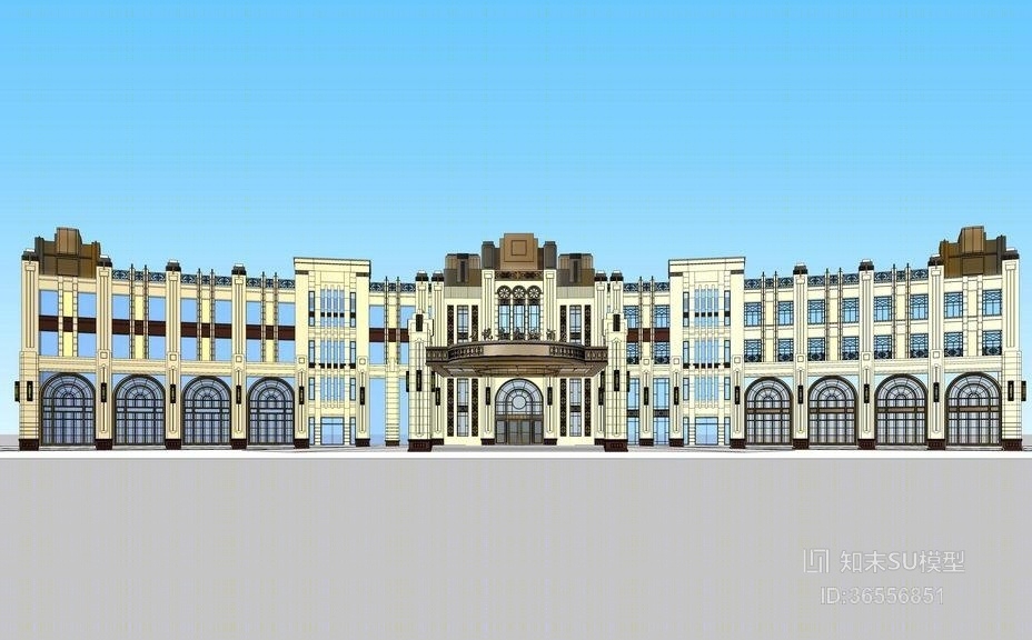 欧式酒店SU模型下载【ID:36556851】