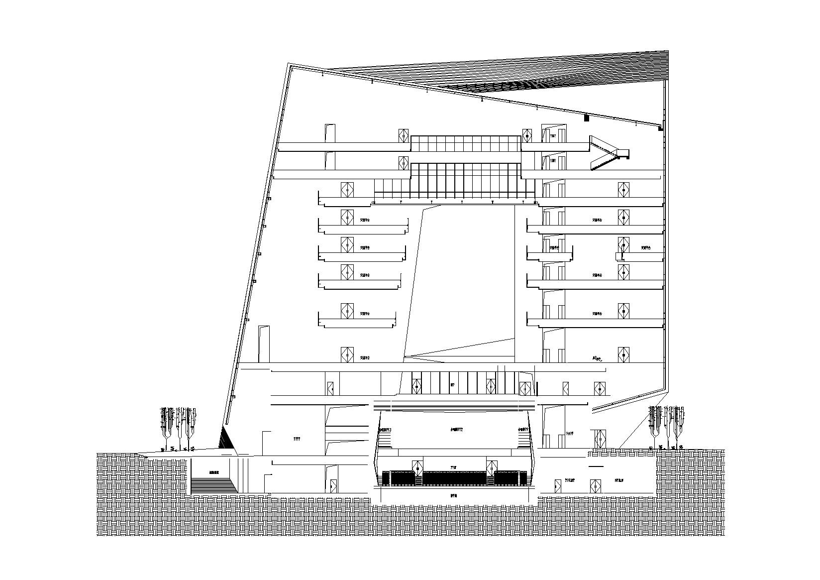 四川大学科学与艺术中心教学楼设计施工图cad施工图下载【ID:165144166】