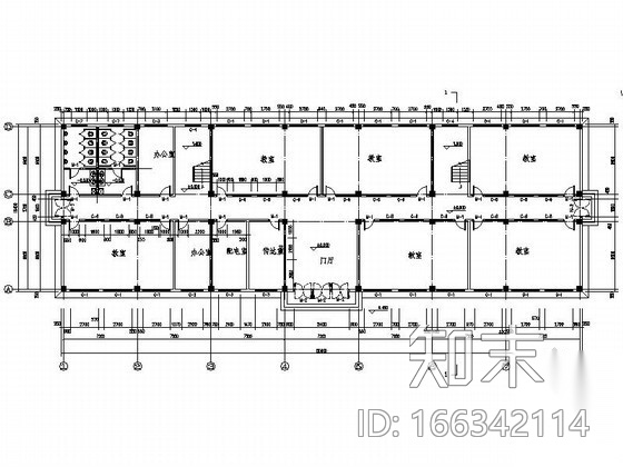 [毕业设计]郑州某四层中学教学楼建筑设计施工图（含计算...cad施工图下载【ID:166342114】