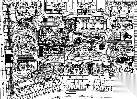 [安徽]高档居住小区宅间绿地园林景观工程施工图施工图下载【ID:161080117】