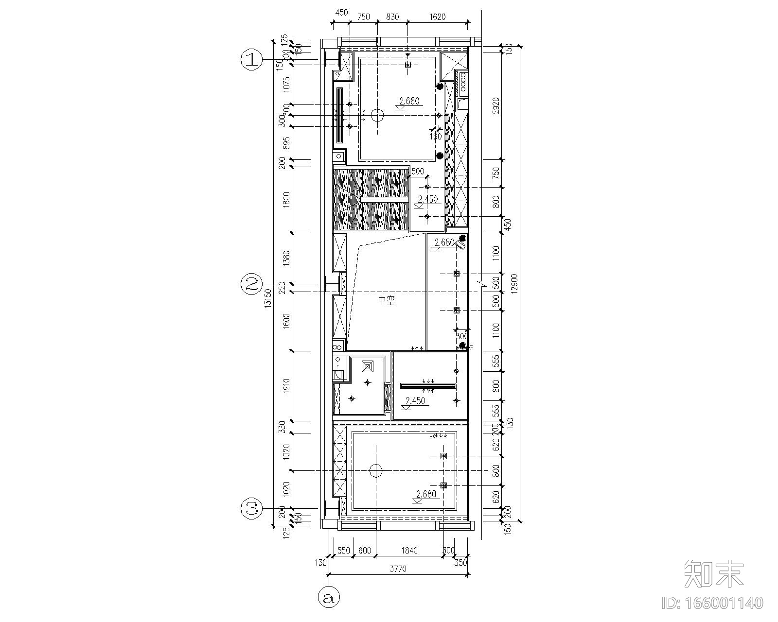 [北京]大兴万科天地8.4米挑高样板间CAD全套施工图+设计...cad施工图下载【ID:166001140】