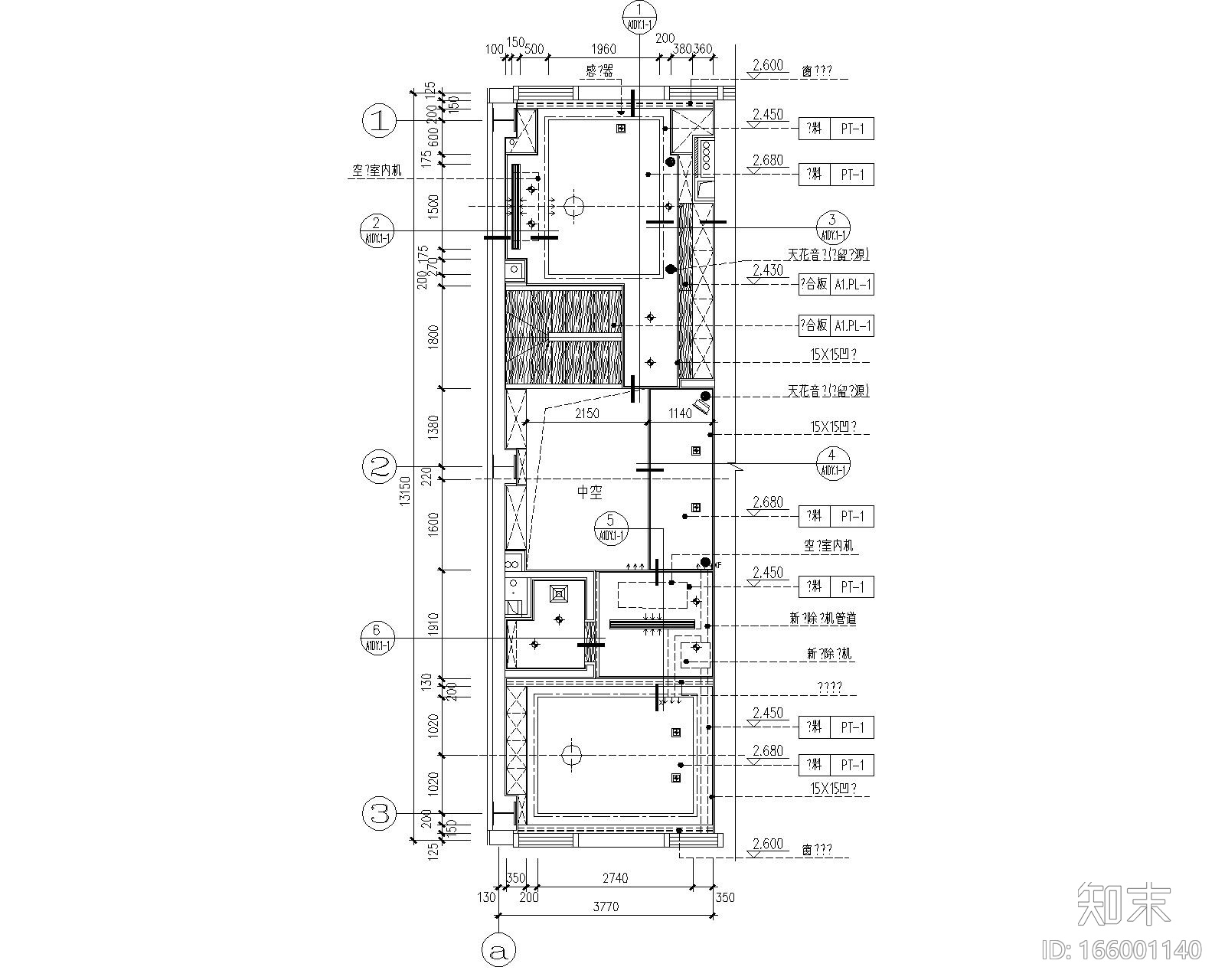 [北京]大兴万科天地8.4米挑高样板间CAD全套施工图+设计...cad施工图下载【ID:166001140】