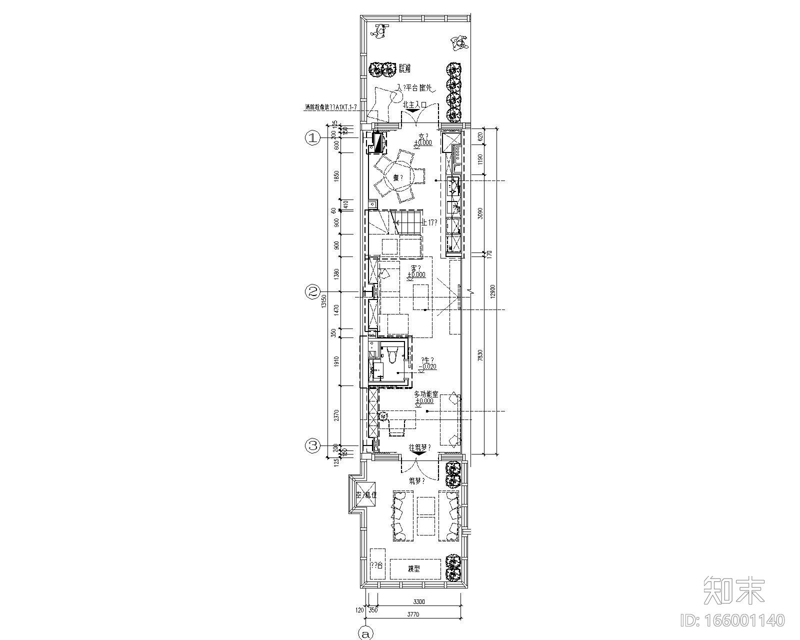 [北京]大兴万科天地8.4米挑高样板间CAD全套施工图+设计...cad施工图下载【ID:166001140】