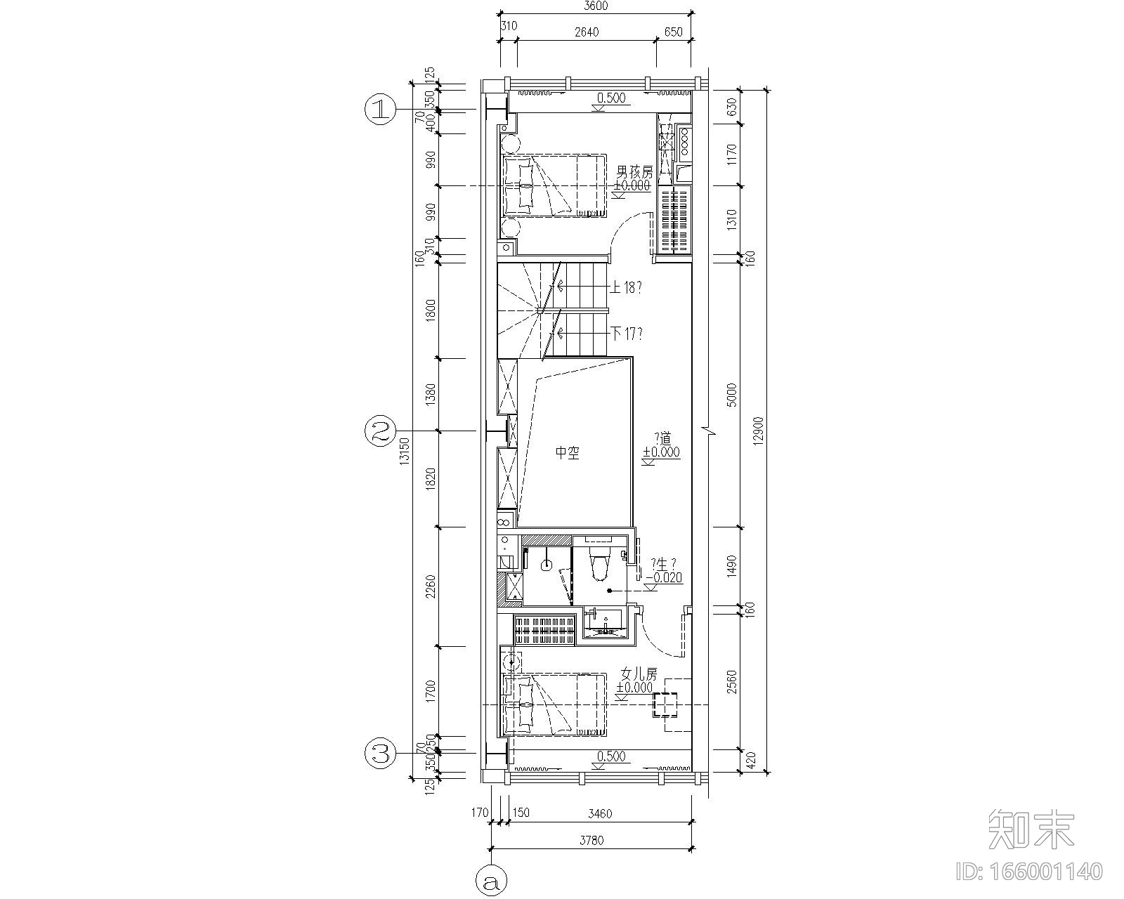 [北京]大兴万科天地8.4米挑高样板间CAD全套施工图+设计...cad施工图下载【ID:166001140】