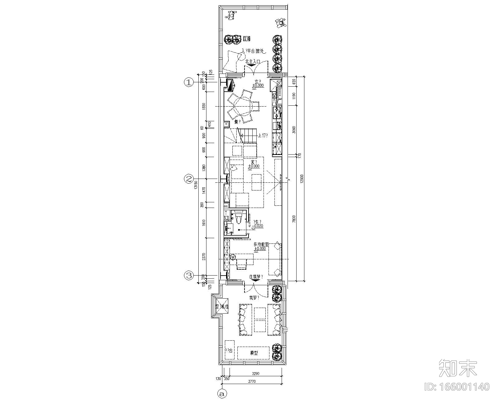 [北京]大兴万科天地8.4米挑高样板间CAD全套施工图+设计...cad施工图下载【ID:166001140】