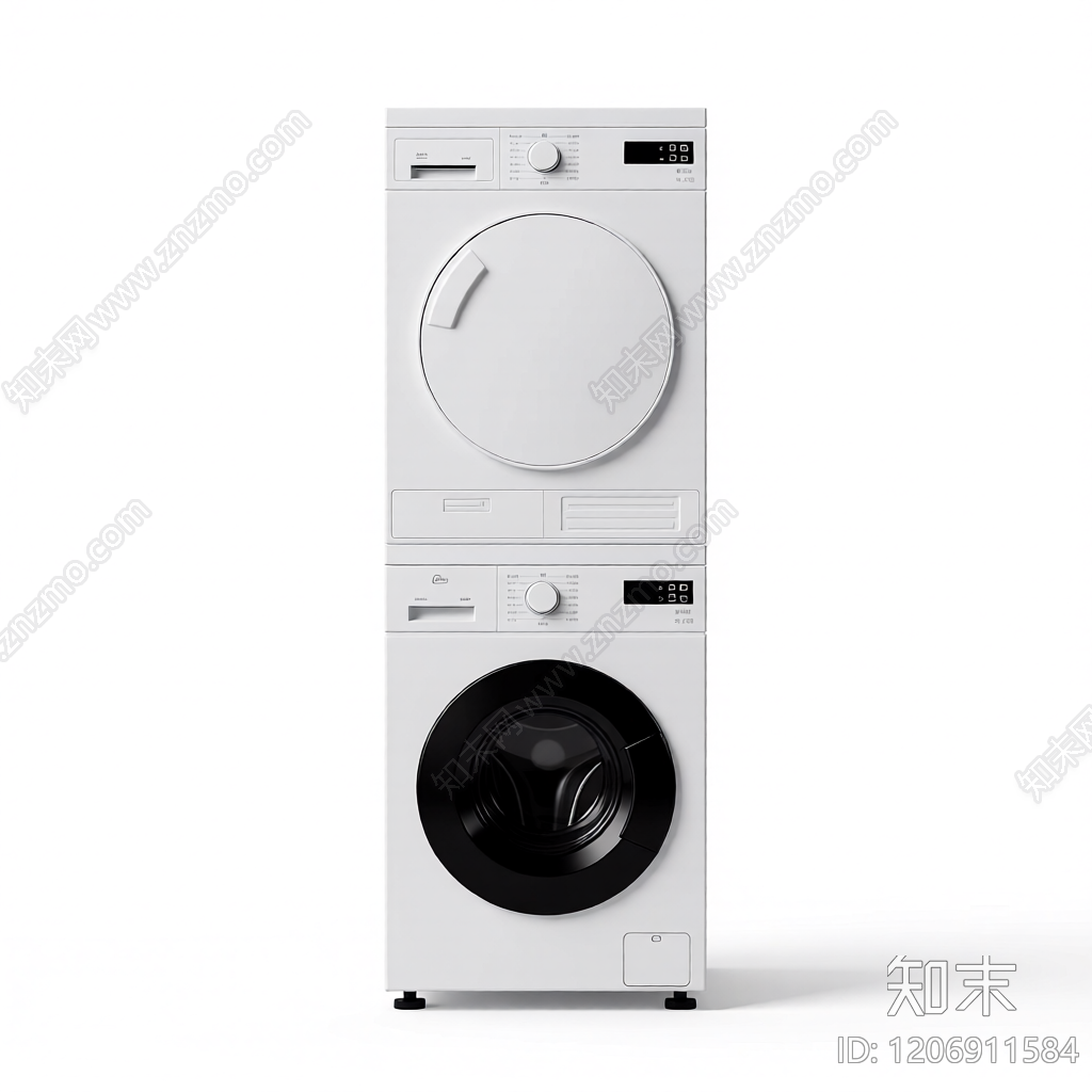 叠放式洗衣机组3D模型下载【ID:1206911584】