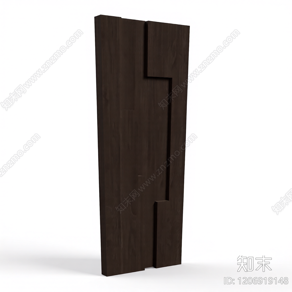木质隔断装饰板3D模型下载【ID:1206919148】