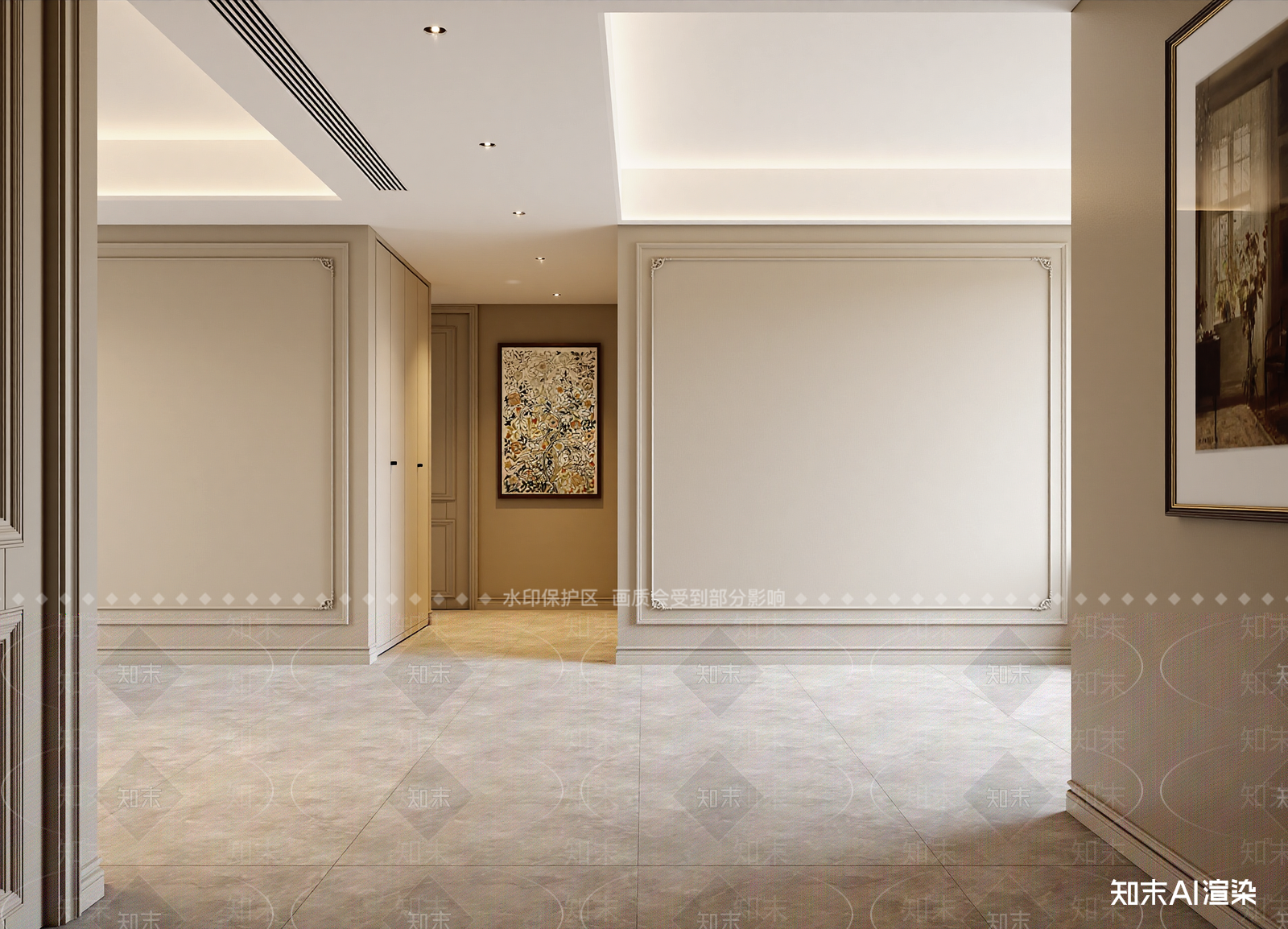 法式玄关3D模型下载【ID:1214593725】