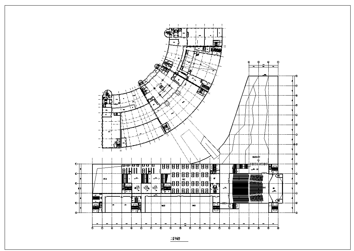 首都图书馆2至10层各层施工平面图cad施工图下载【ID:161684113】