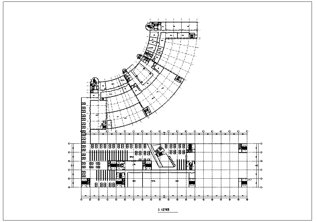 首都图书馆2至10层各层施工平面图cad施工图下载【ID:161684113】