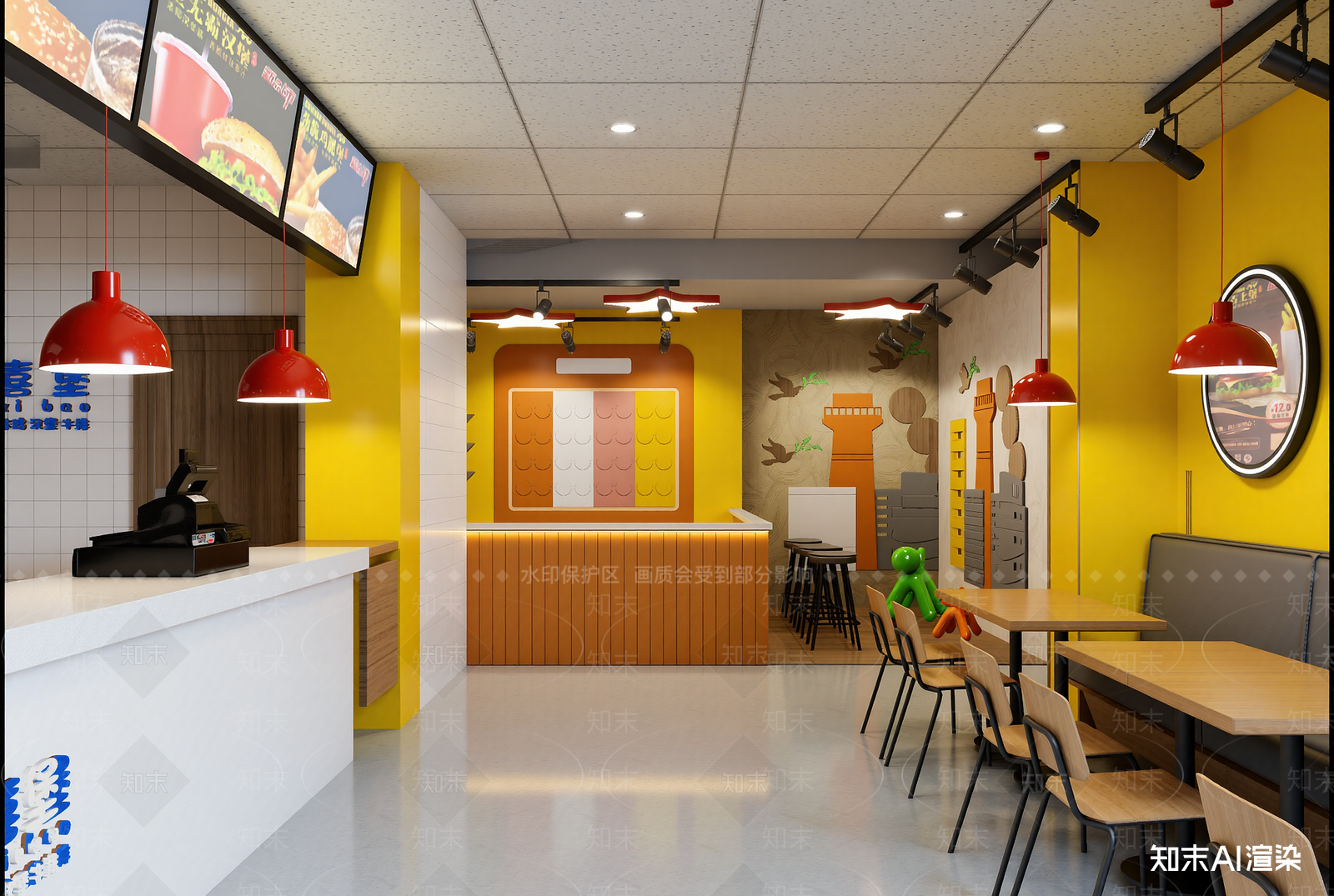 快餐店3D模型下载【ID:1214093632】