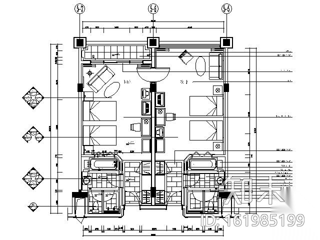 东莞某酒店亲子客房装修图施工图下载【ID:161985199】