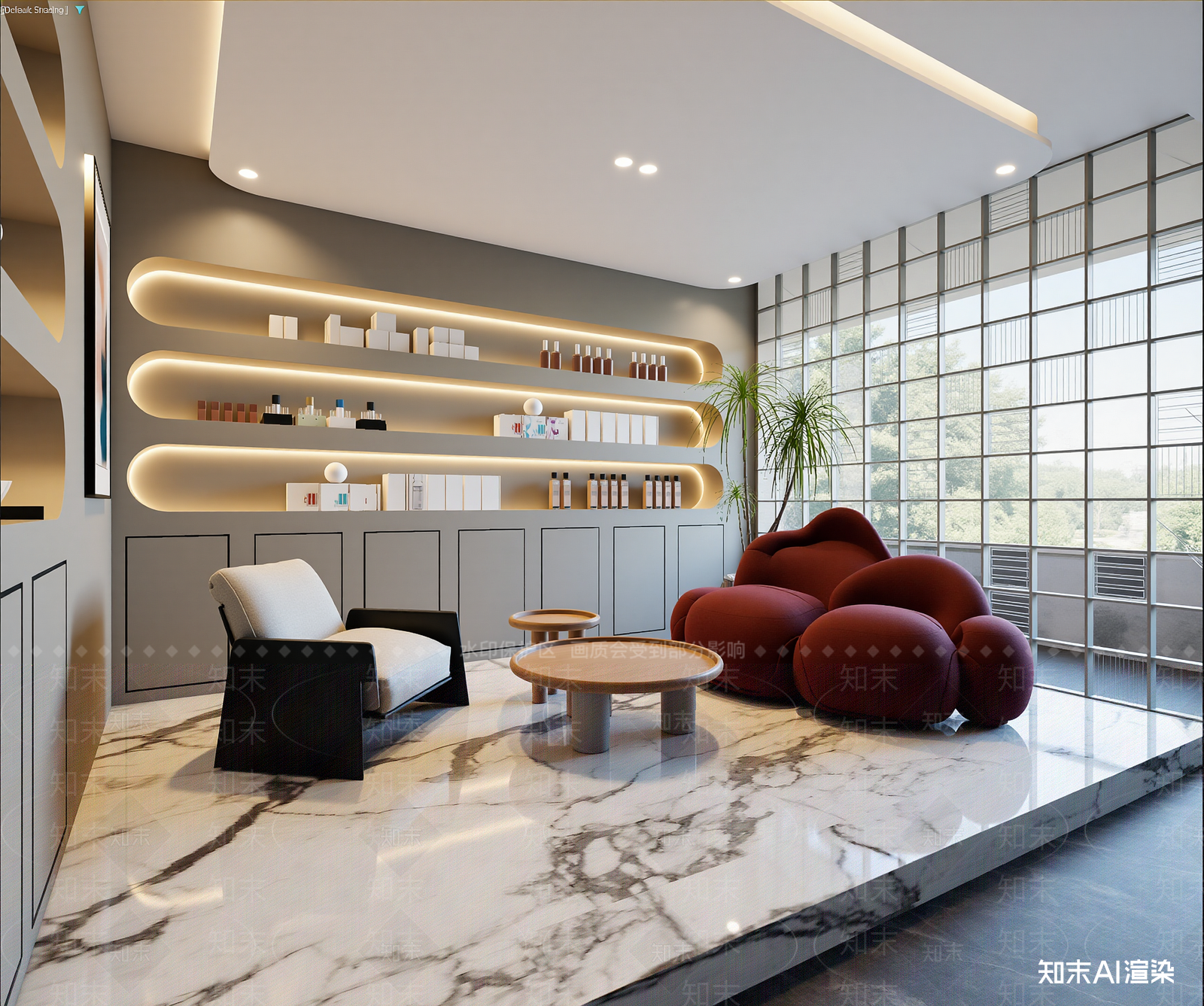 现代接待室3D模型下载【ID:1213925681】