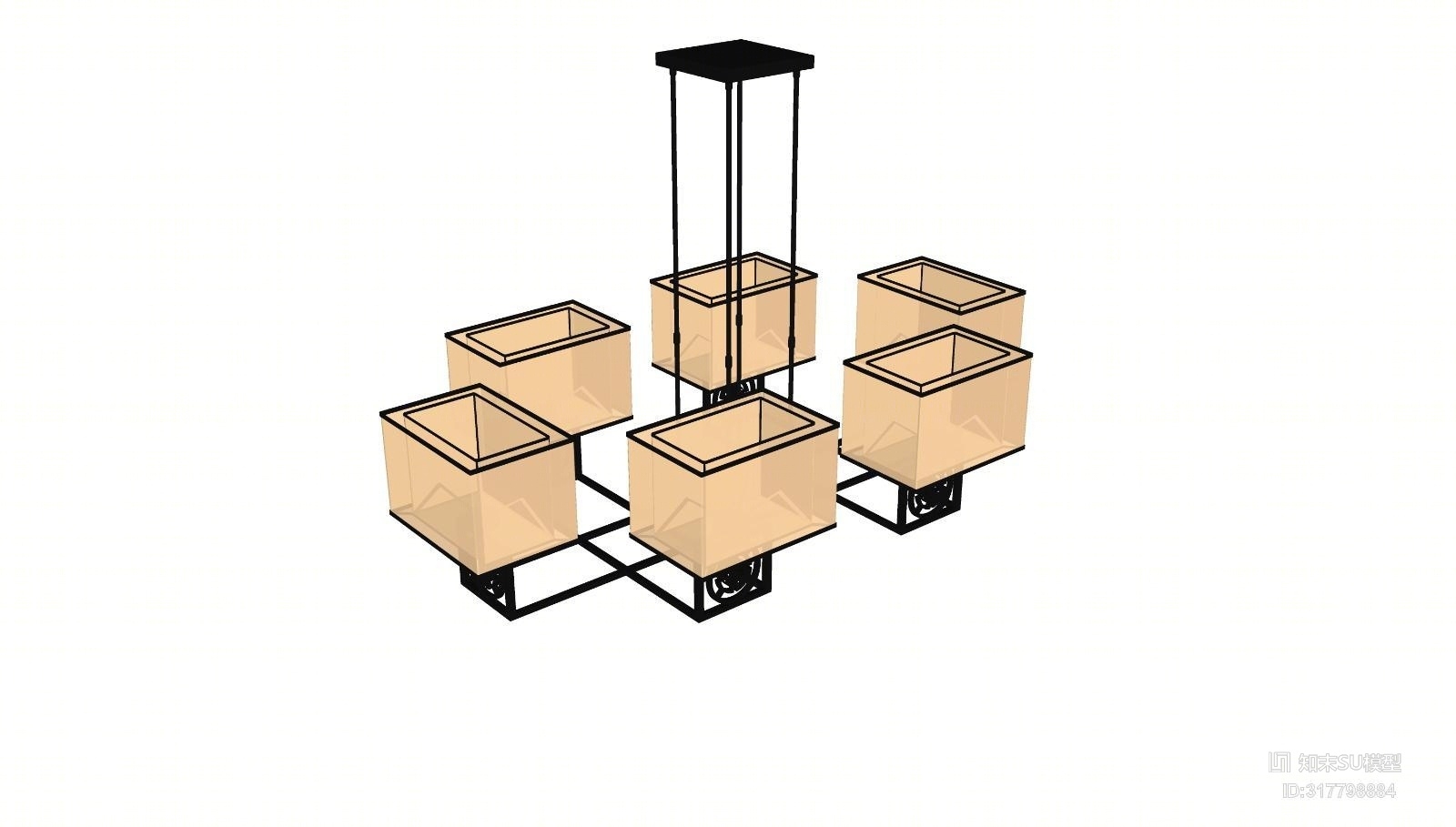 吊灯SU模型下载【ID:317798884】