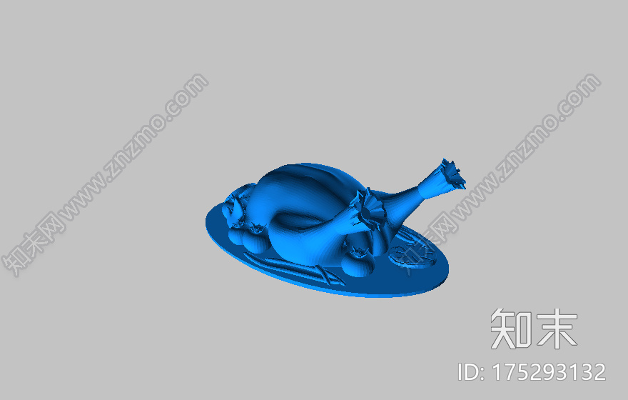 一盘烧鸡3d打印模型下载【ID:175293132】